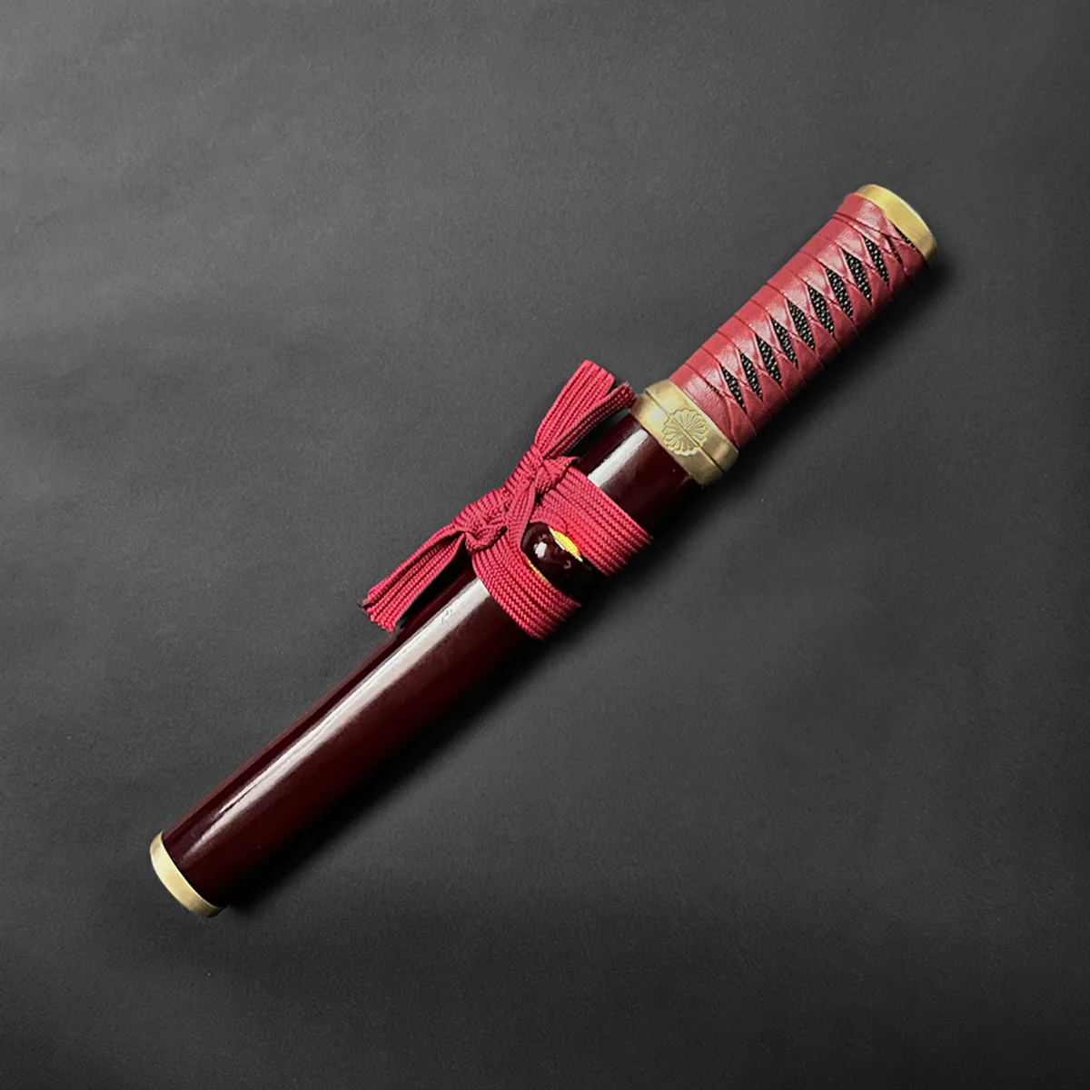 Asuka Hand-Forged Burgundy Wood Scabbard Tanto - Image 3