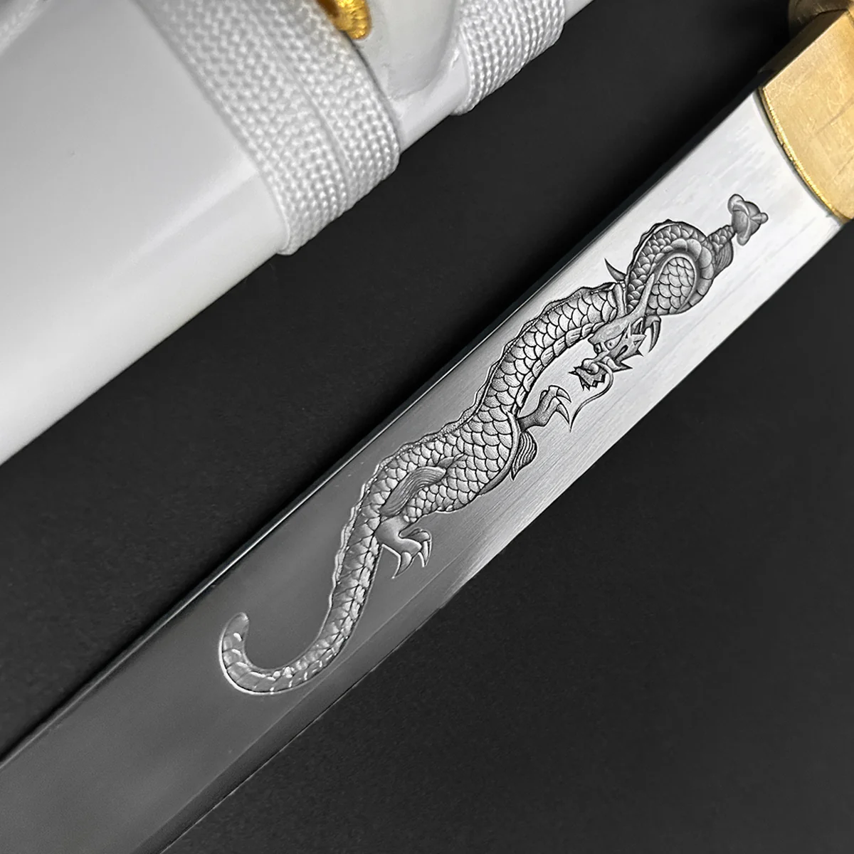 Asuka Hand-Forged White Wood Scabbard Tanto - Image 3