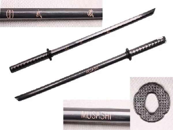 40" Black Wooden Samurai Sword