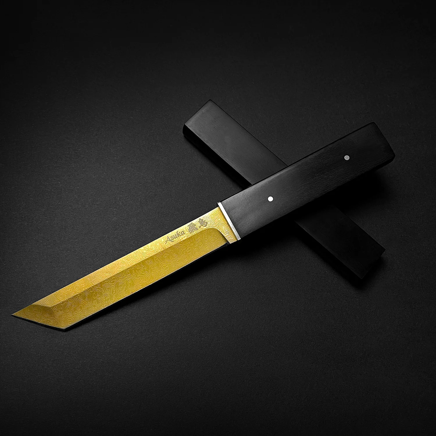 Asuka Modern Tanto Gold Damascus Pattern - Image 5