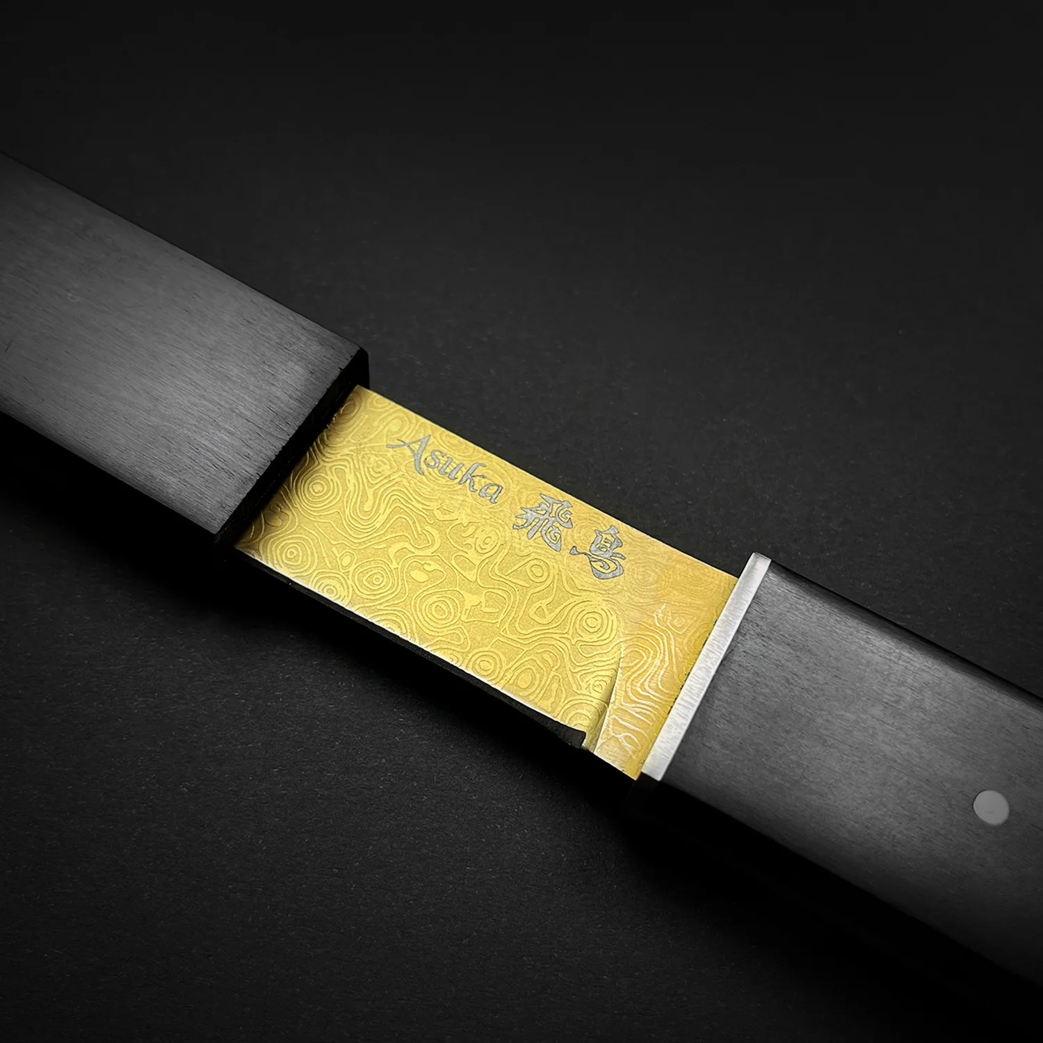 Asuka Modern Tanto Gold Damascus Pattern - Image 6