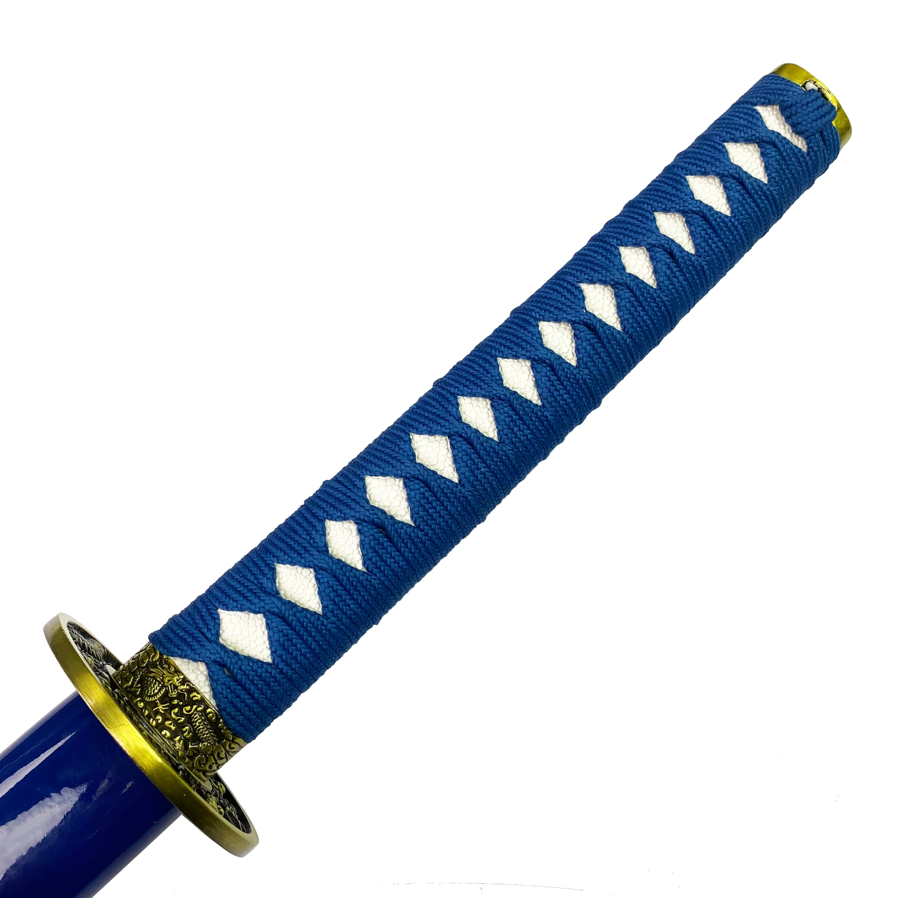 Bishamon Samurai Sword Blue Dragon Scabbard W/ Stand - Image 7