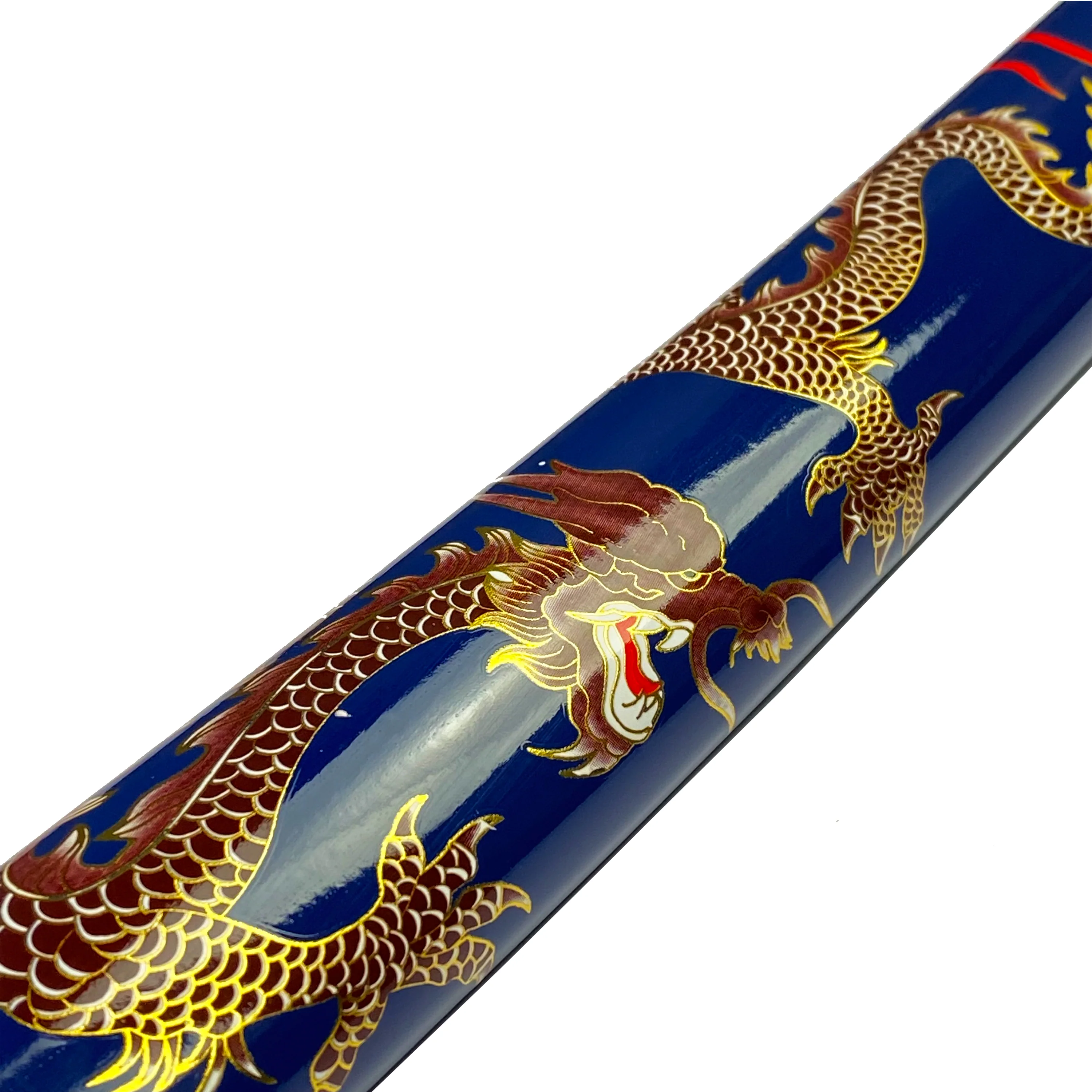 Bishamon Samurai Sword Blue Dragon Scabbard W/ Stand - Image 8