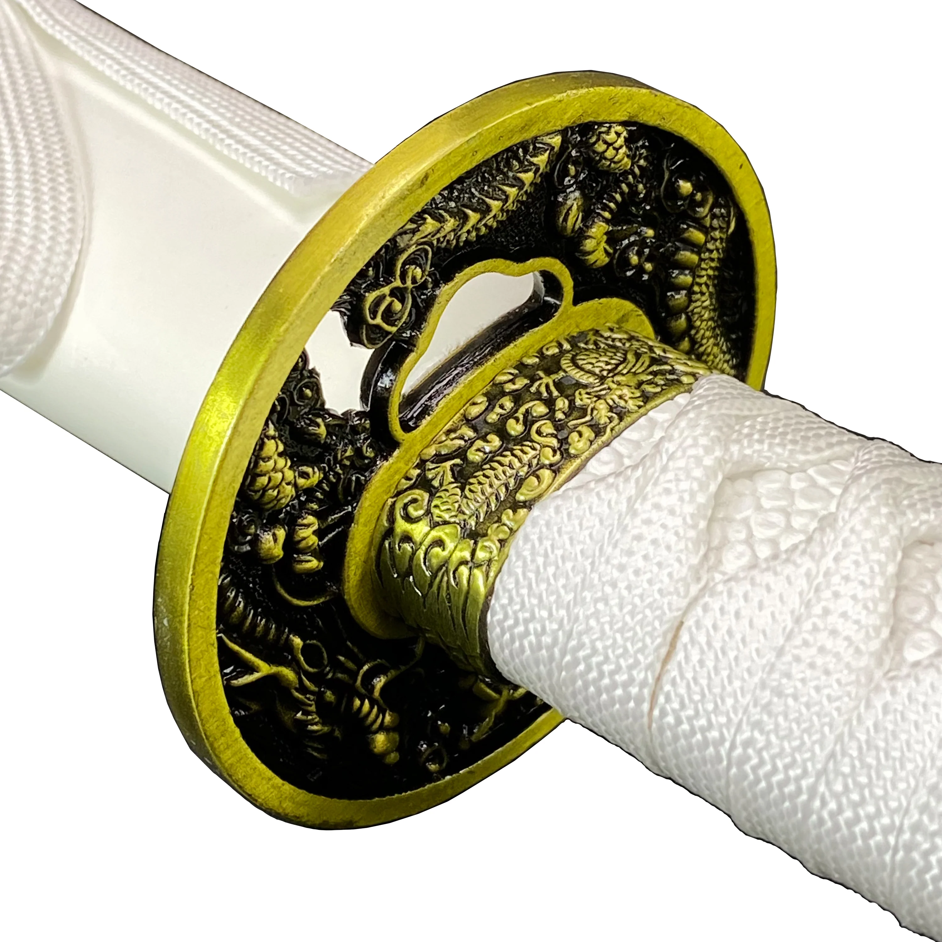 Bishamon Samurai Sword White Dragon Scabbard W/ Stand - Image 5