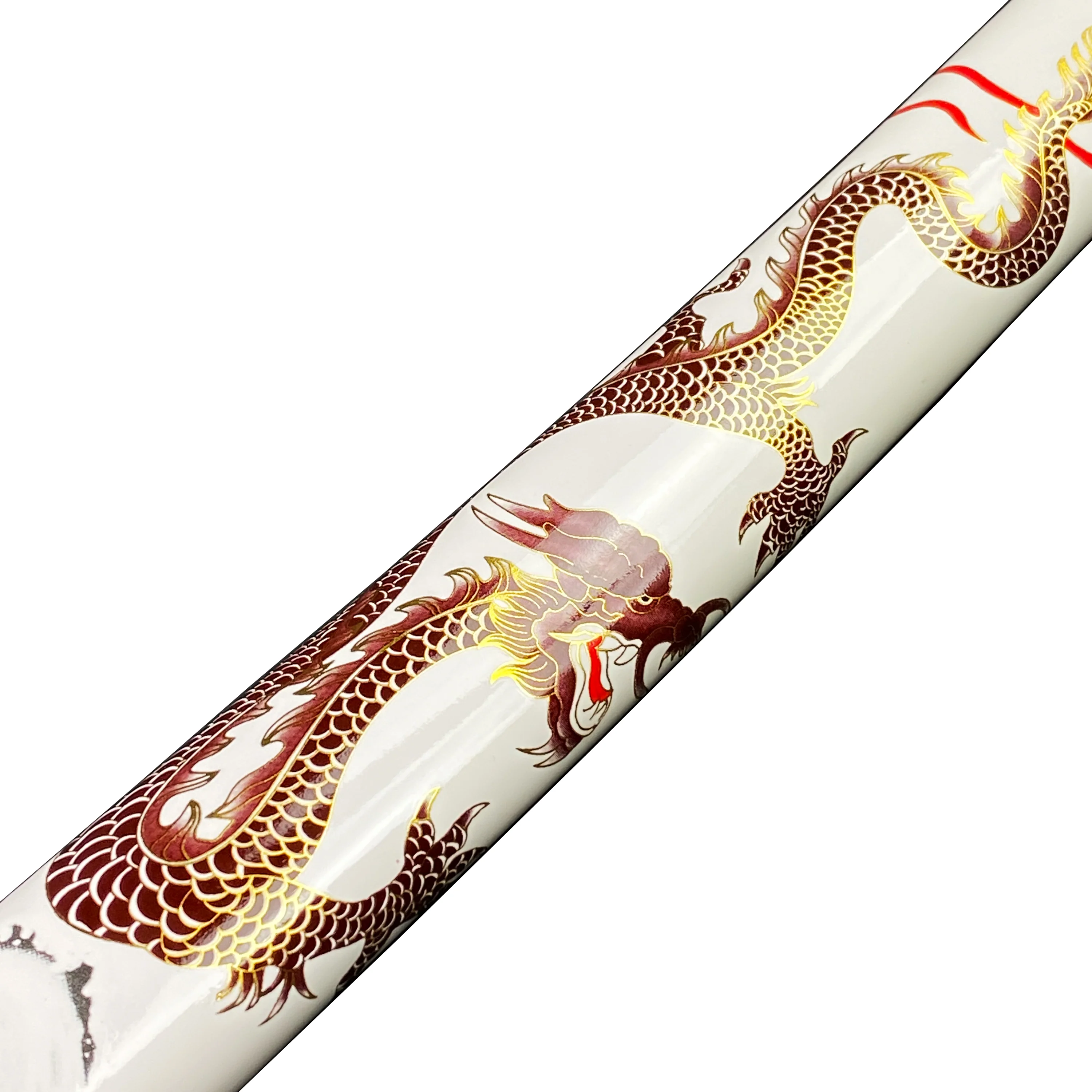 Bishamon Samurai Sword White Dragon Scabbard W/ Stand - Image 7