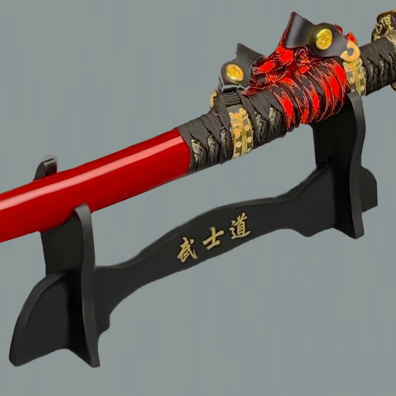 Black Samurai Sword Display Stand β Premium Katana Holder - Image 3
