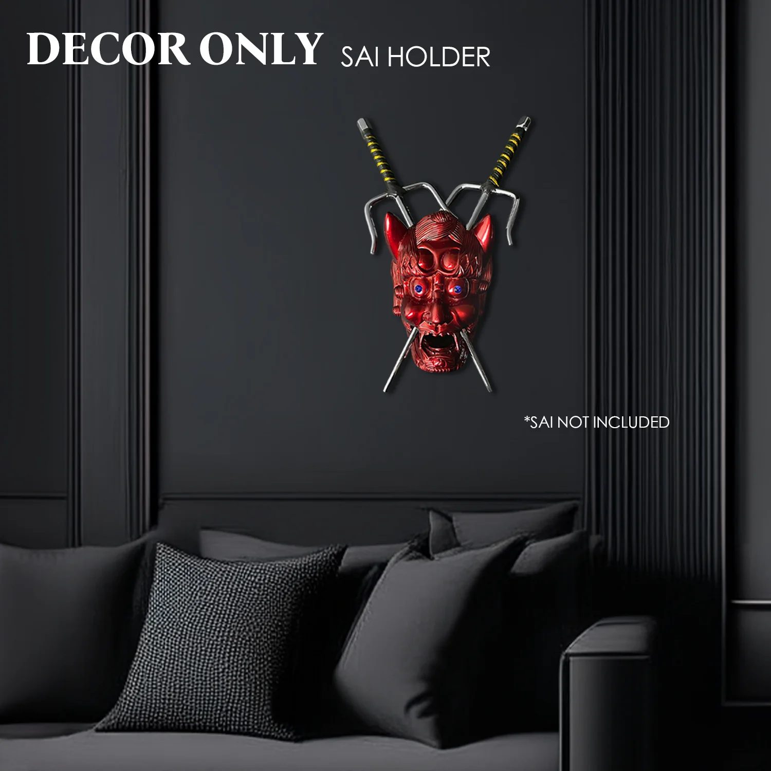 Decorative Demon Face Sai Holder - Image 6