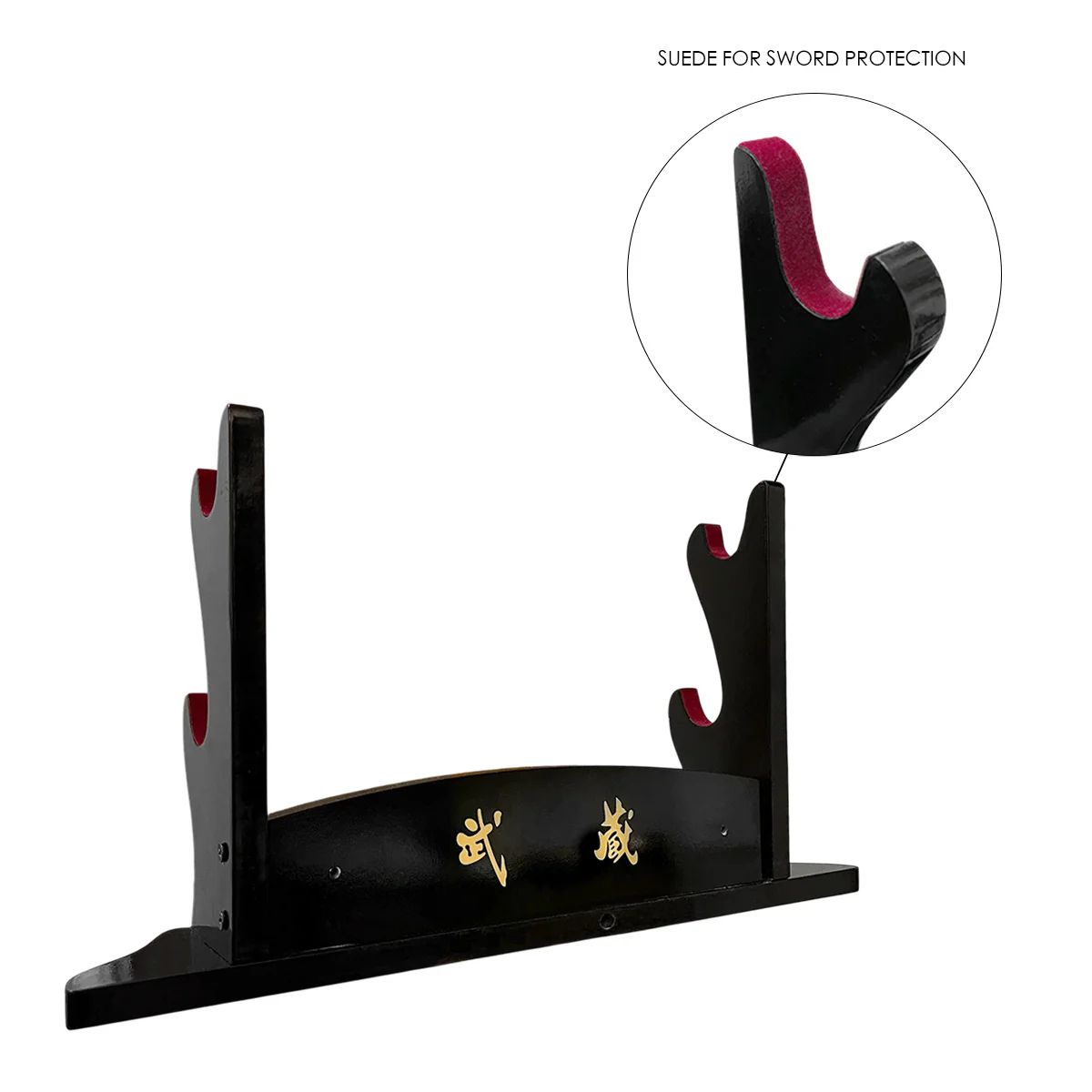 18 3/4"  2 pcs Piano Coating Samurai Sword Wall & Table Stan - Image 5