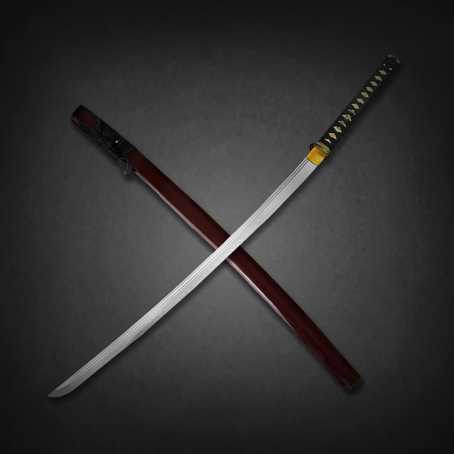 Musashi Bamboo "Fast Cutter" Lightweight Katana Burgundy - Image 4