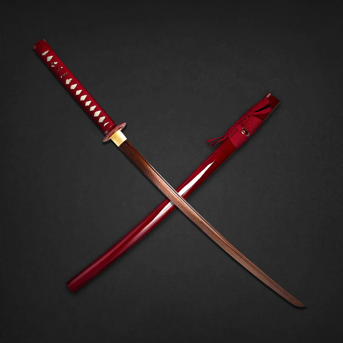 Musha "Dragon" Red Damascus Pattern Samurai Sword - Image 2
