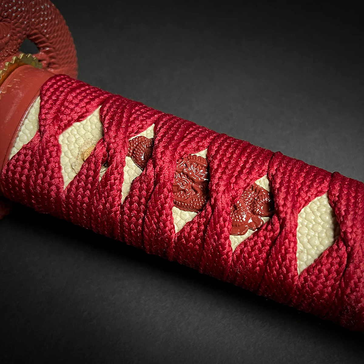 Musha "Dragon" Red Damascus Pattern Samurai Sword - Image 8