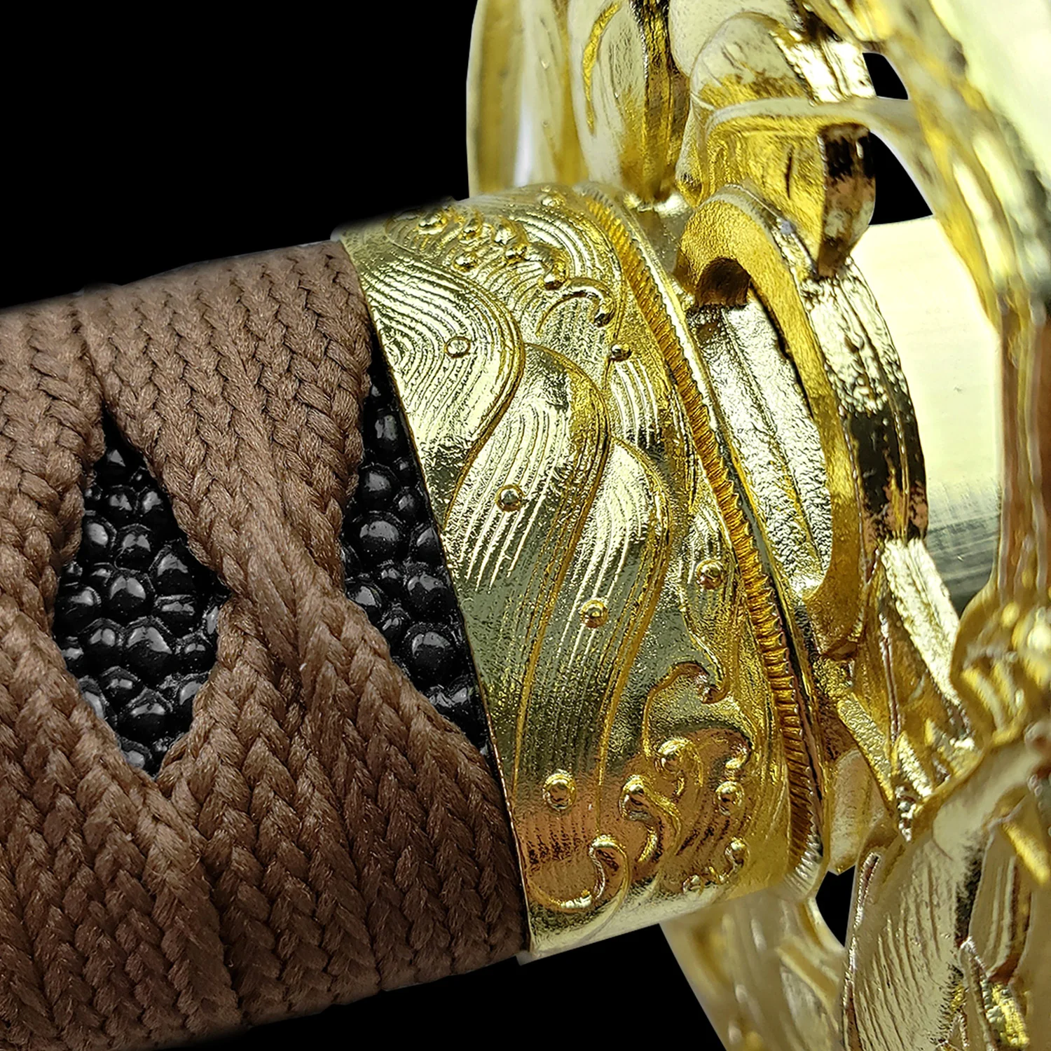 Musha "Gold Warrior" Damascus Katana - Image 5
