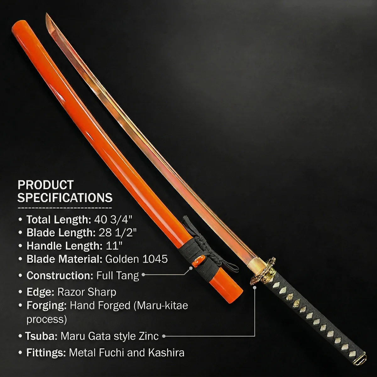 Musha "Golden Koi" Katana - Image 4