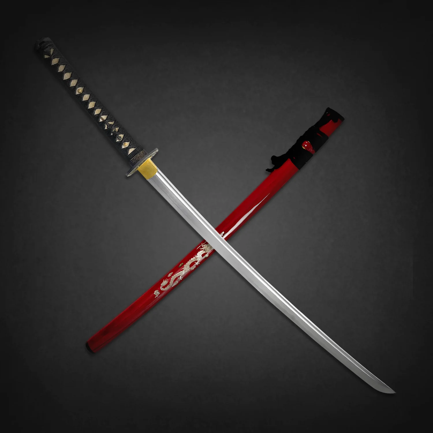 Musha "Pearl Dragon" Red Katana